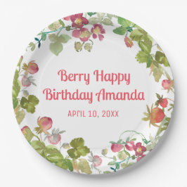 Berry Happy Strawberry Birthday Papieren Bordje