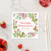 Berry Happy Strawberry Birthday Servet (Insitu)