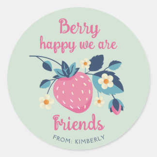 Berry Happy Strawberry Ronde Sticker