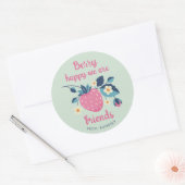 Berry Happy Strawberry Ronde Sticker (Envelop)