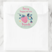 Berry Happy Strawberry Ronde Sticker (Tas)