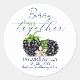 Berry Happy Together Braambeien | Trouwen Ronde Sticker