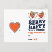 Berry Happy We zijn Vrienden Fruit Snack Valentijn Briefkaart (Voorkant)
