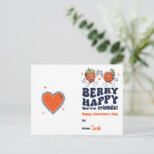 Berry Happy We zijn Vrienden Fruit Snack Valentijn Briefkaart (Staand voorkant)