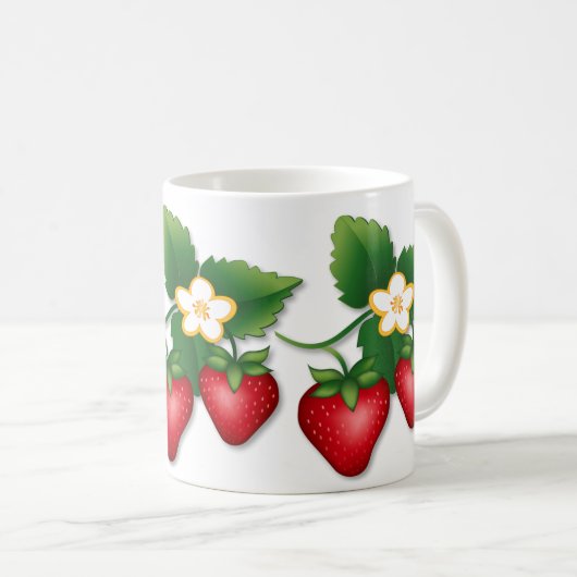 Berry heerlijk Ik hou van aardbeien Koffiemok (Voorkant rechts)