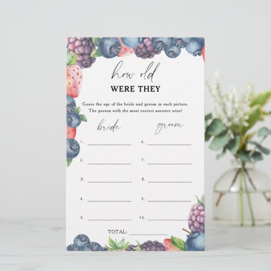 Berry - Hoe oud waren ze bruidsspel (Staand voorkant)