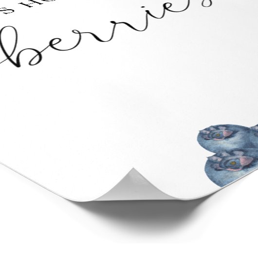 Berry - Hoeveel bessen vrijgezellenfeest spel Poster (Hoek)