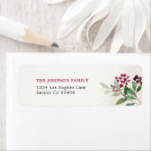 Berry Holiday Return Address Labels for Christmas (Insitu)