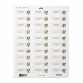 Berry Holiday Return Address Labels for Christmas (Full Sheet)