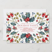  Berry Holly Vakantie Uitnodiging (Voorkant)