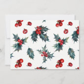  Berry Holly Vakantie Uitnodiging (Achterkant)