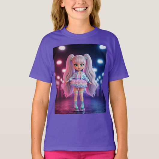 Berry Ice Cream Kawaii Doll T-shirt (Voorkant)