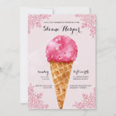 Berry Ice Cream Social Bridal Shower-uitnodiging Kaart (Voorkant)