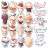 Berry Ice Cream Stickers (Voorkant)