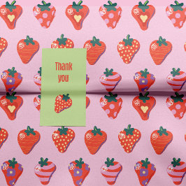Berry Illustrated Strawberry Tissuepapier