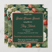 Berry in Love: Aardbei bruids douche uitnodiging (Voorkant / Achterkant)