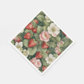 'Berry in Love' Aardbei en Bloemig Servet (Hoek)