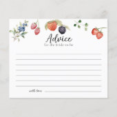 Berry in Love Berries Bridal Shower Advice Card (Voorkant)