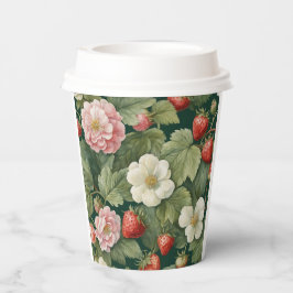 "Berry in Love" Bloemig en aardbei papier cup Papieren Bekers