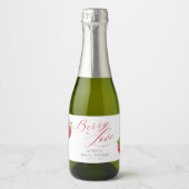 Berry in Love Bridal Shower Sparkling Wijnetiket (Voorkant)