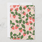 Berry in Love Floral Strawberry Vrijgezellenfeest Kaart (Achterkant)