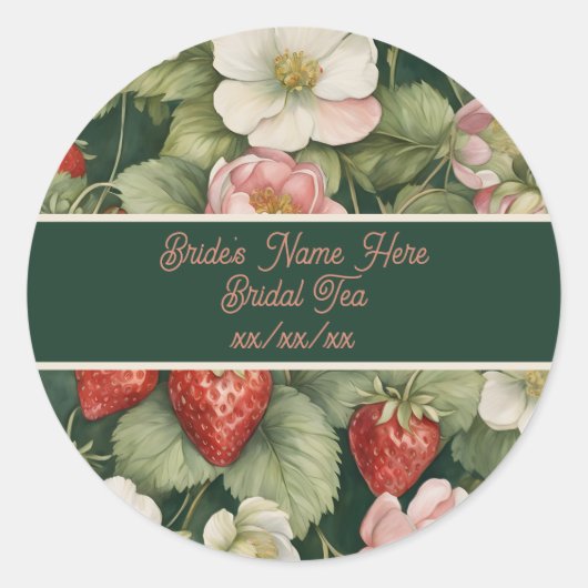 "Berry in Love" Stickers en aardbeien (Voorkant)