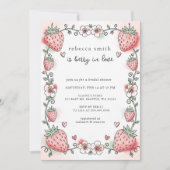 Berry in Love Strawberry Bridal Shower Kaart (Voorkant)