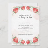 Berry in Love Strawberry Bridal Shower Kaart (Voorkant)