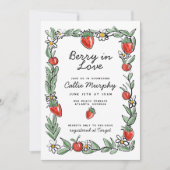 Berry in Love Strawberry Cherry Vrijgezellenfeest Kaart (Voorkant)