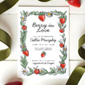 Berry in Love Strawberry Cherry Vrijgezellenfeest Kaart