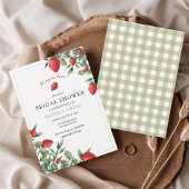 Berry in Love Strawberry Gingham Vrijgezellenfeest Kaart