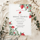 Berry in Love Strawberry Gingham Vrijgezellenfeest Kaart