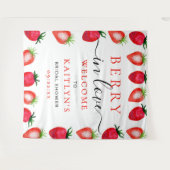 Berry In Love Strawberry Vrijgezellenfeest Achterg Wandkleed (Voorkant (horizontaal))