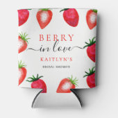 Berry In Love Strawberry Vrijgezellenfeest Favorie Blikjeskoeler (Voorkant)