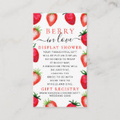 Berry in Love Strawberry Vrijgezellenfeest Informatiekaartje (Voorkant)