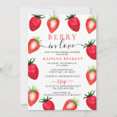 Berry in Love Strawberry Vrijgezellenfeest Kaart (Voorkant)