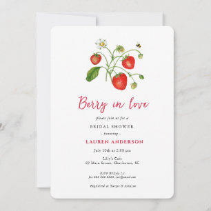 Berry in Love Strawberry Vrijgezellenfeest Kaart