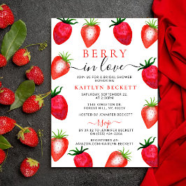 Berry in Love Strawberry Vrijgezellenfeest Kaart