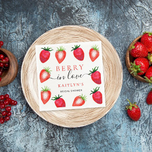 Berry in Love Strawberry Vrijgezellenfeest Servet