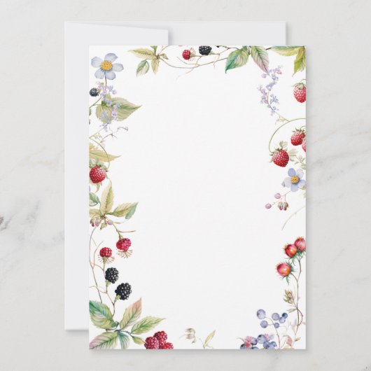 Berry in Love Vrijgezellenfeest Elegant Floral Kaart (Achterkant)
