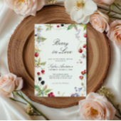 Berry in Love Vrijgezellenfeest Elegant Floral Kaart
