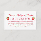 Berry in Love Vrijgezellenfeest Recept voor Bride  Informatiekaartje (Voorkant)