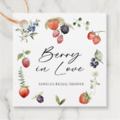 Berry in Love Watercolor Berries Bridal Shower Bedankjes Labels (Voorkant)