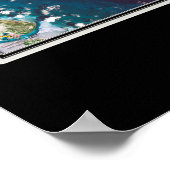 Berry Islands Bahamas van Space Satellite Map Poster (Hoek)