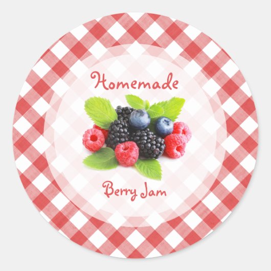 Berry Jam Red Fruits Mix Ronde Sticker (Voorkant)