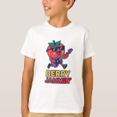 Berry Jammin Strawberry Shirt Schattigee Muziek T- (Voorkant)