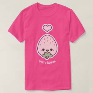Berry Kawaii Pink Strawberry T-shirt