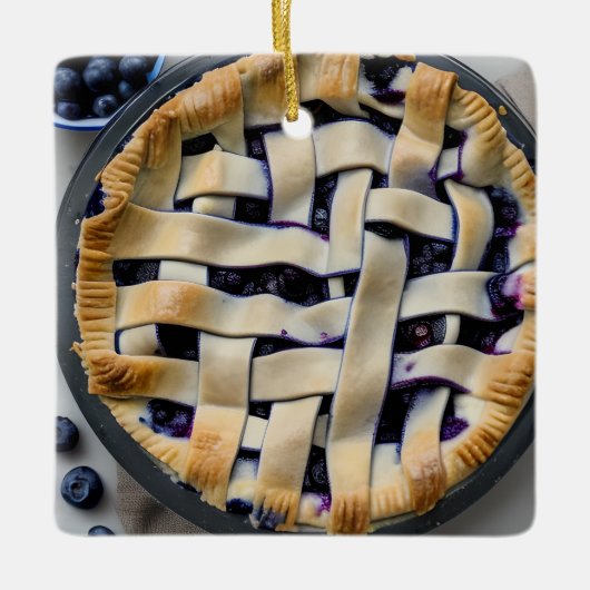 Berry Kerst Cutie Taart | Food Pun Humor Keramisch Ornament (Voorkant)