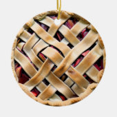 Berry Kerst Cutie Taart | Food Pun Humor Keramisch Ornament (Voorkant)