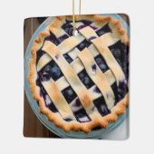 Berry Kerst Cutie Taart | Grappig eten Pun Keramisch Ornament (Links)